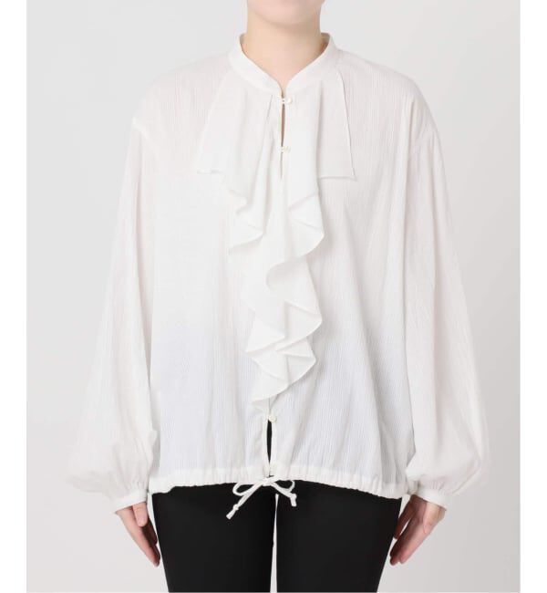 JOURNAL STANDARD「《WEB限定追加2》ボイルストライプフリルブラウス」|シャツ・ブラウス|