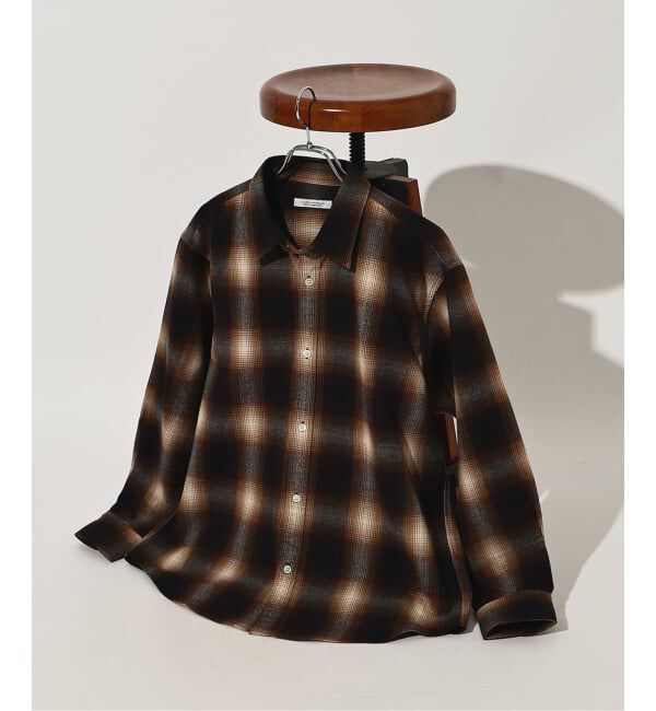 JOURNAL STANDARD「オンブレチェック フランネルシャツ  2」|シャツ・ブラウス|ブラウン