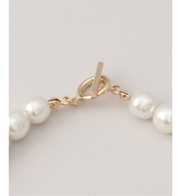 JOURNAL STANDARD relume「《追加》RELUME 大粒ガラスパールネックレス40cm」|ネックレス|