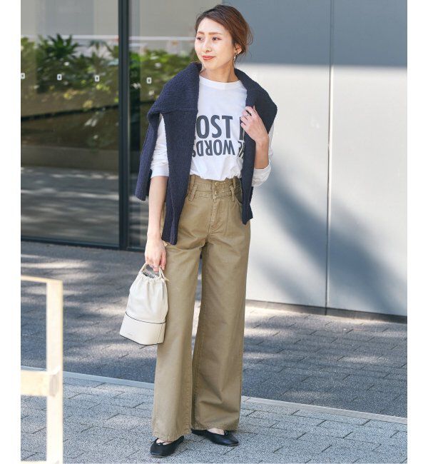 Spick and Span「モノトーンプリントロゴロンT」|Tシャツ・カットソー|