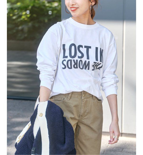 Spick and Span「モノトーンプリントロゴロンT」|Tシャツ・カットソー|