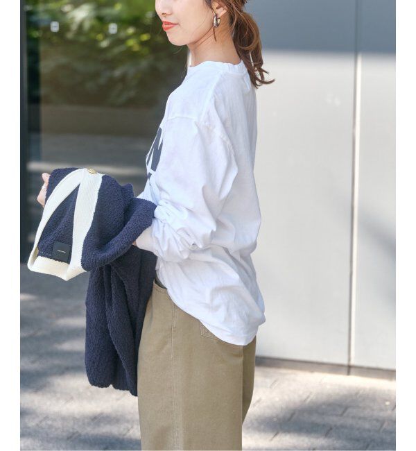 Spick and Span「モノトーンプリントロゴロンT」|Tシャツ・カットソー|