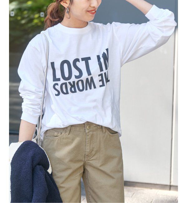 Spick and Span「モノトーンプリントロゴロンT」|Tシャツ・カットソー|