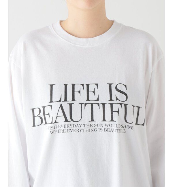 Spick and Span「モノトーンプリントロゴロンT」|Tシャツ・カットソー|