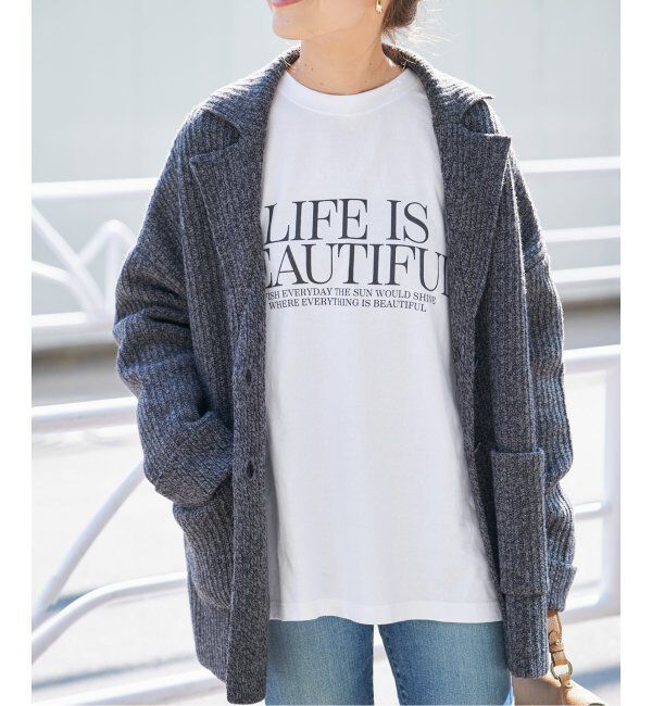 Spick and Span「モノトーンプリントロゴロンT」|Tシャツ・カットソー|