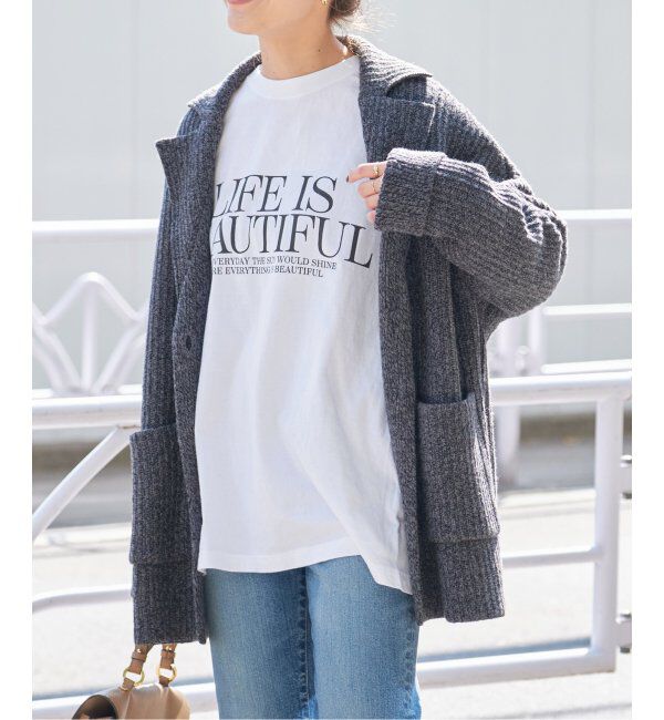 Spick and Span「モノトーンプリントロゴロンT」|Tシャツ・カットソー|ホワイト B