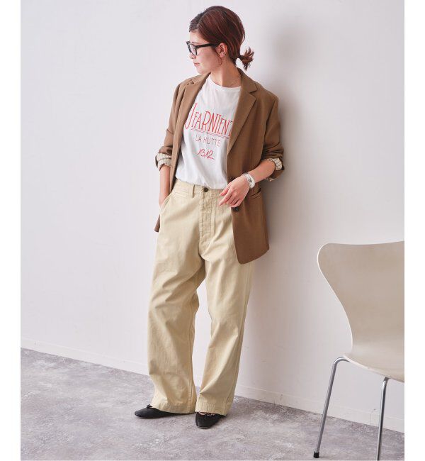 Spick and Span「Higuchi&times;S チノワイドパンツ」|チノ|