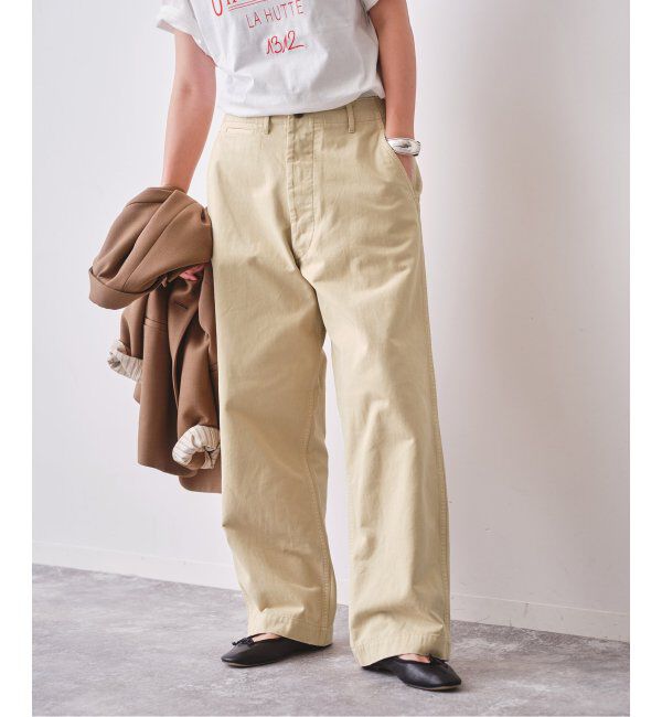 Spick and Span「Higuchi&times;S チノワイドパンツ」|チノ|