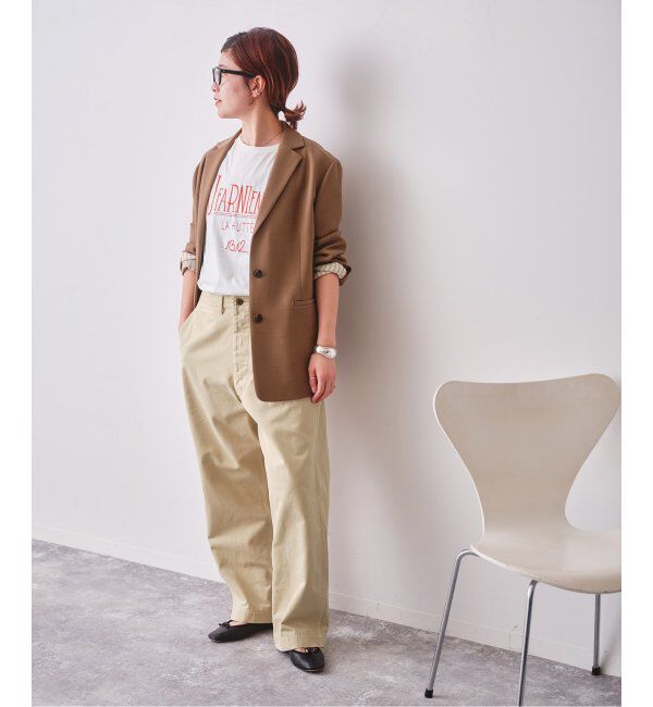 Spick and Span「Higuchi&times;S チノワイドパンツ」|チノ|