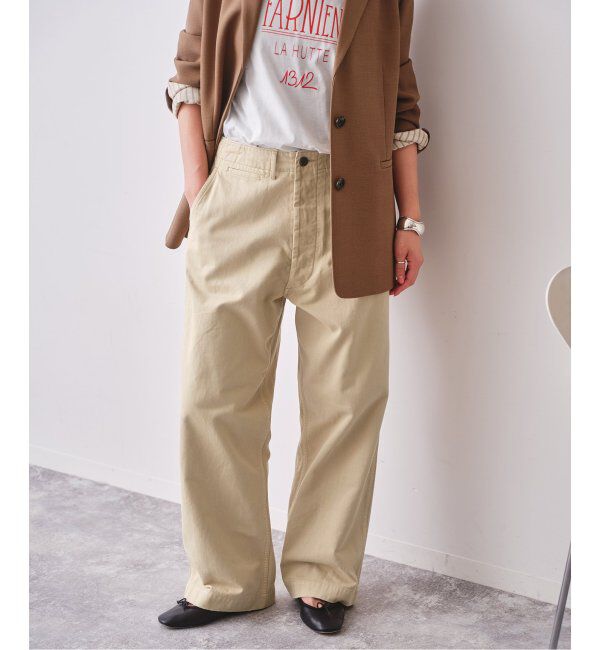 Spick and Span「Higuchi&times;S チノワイドパンツ」|チノ|