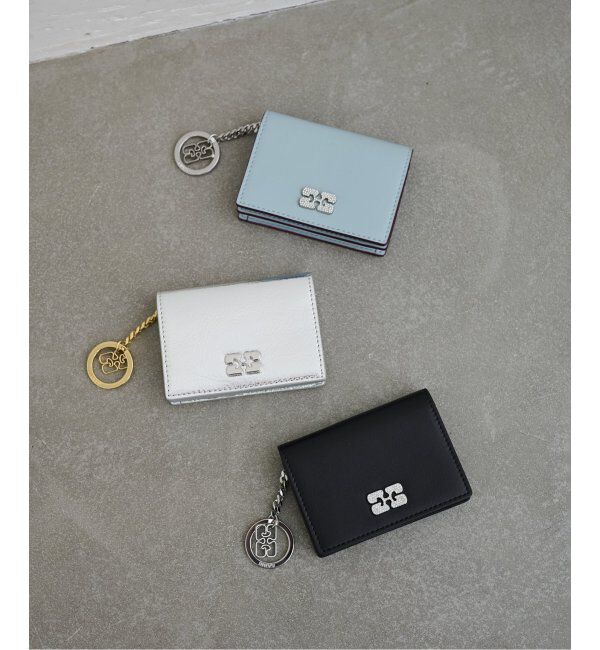 U by SPICK&SPAN「GANNI/ ガニー Ganni Bou Flap Card Holder Strass」|名刺入れ・カードケース|
