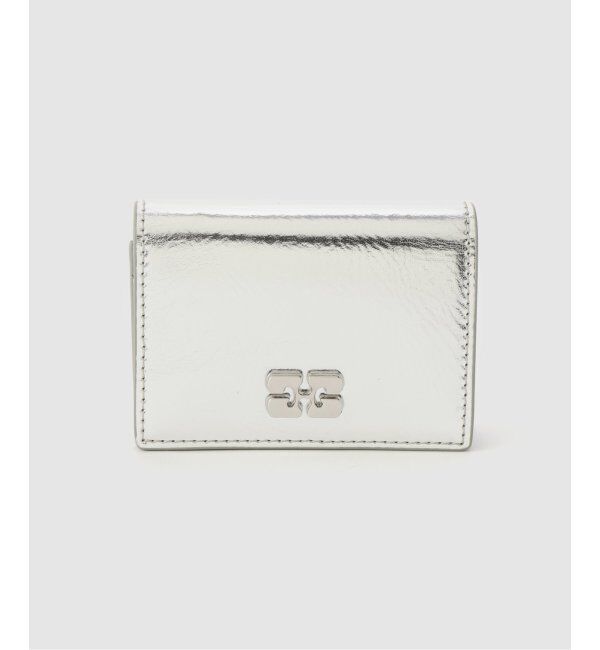 U by SPICK&SPAN「GANNI/ ガニー Ganni Bou Flap Card Holder Strass」|名刺入れ・カードケース|シルバー