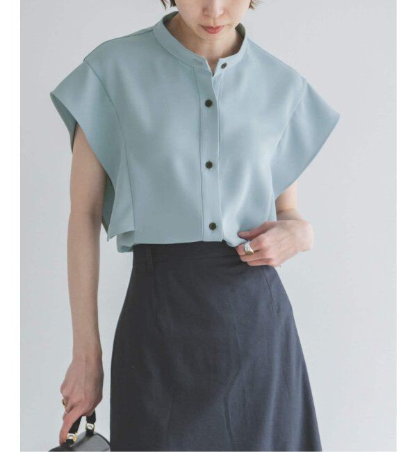 NOBLE「《WEB限定追加》スクエアースリーブフロントオープンブラウス」|シャツ・ブラウス|