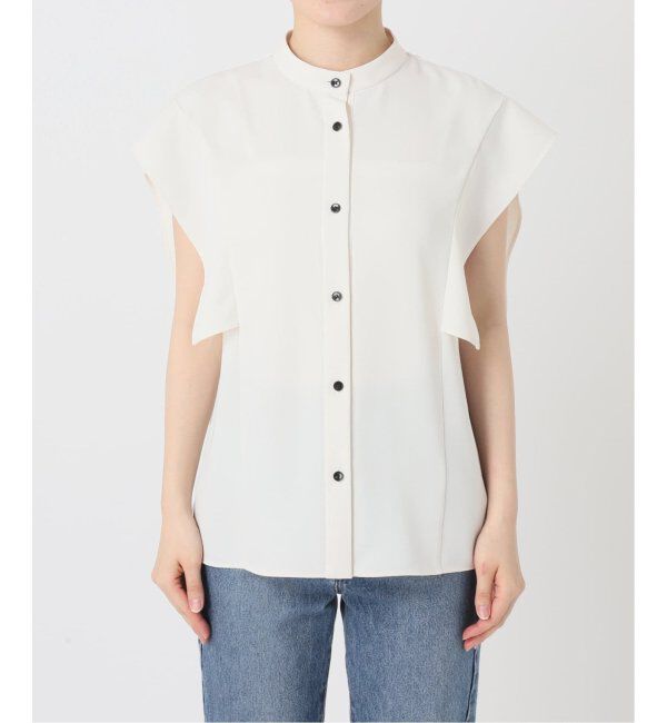 NOBLE「《WEB限定追加》スクエアースリーブフロントオープンブラウス」|シャツ・ブラウス|