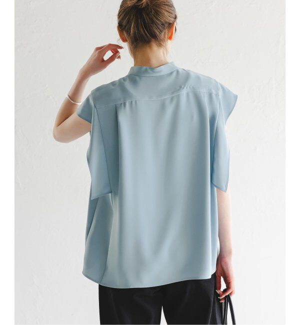 NOBLE「《WEB限定追加》スクエアースリーブフロントオープンブラウス」|シャツ・ブラウス|