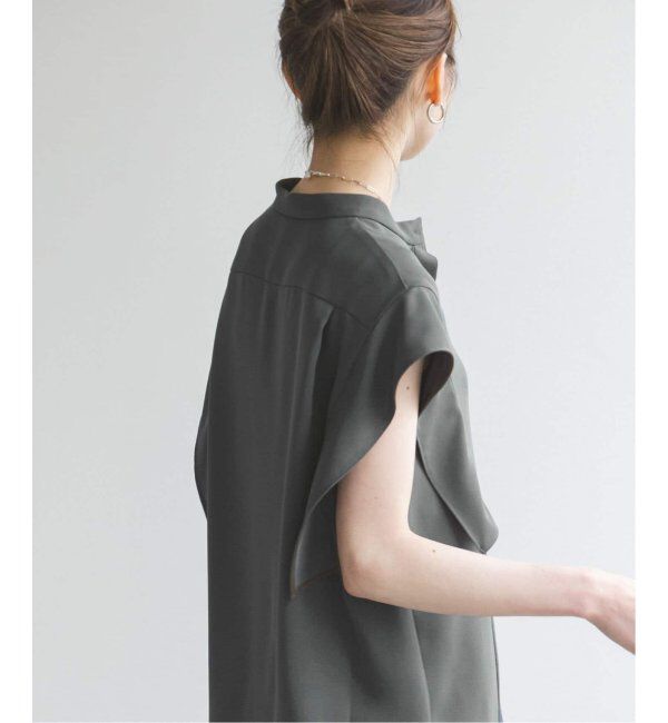 NOBLE「《WEB限定追加》スクエアースリーブフロントオープンブラウス」|シャツ・ブラウス|