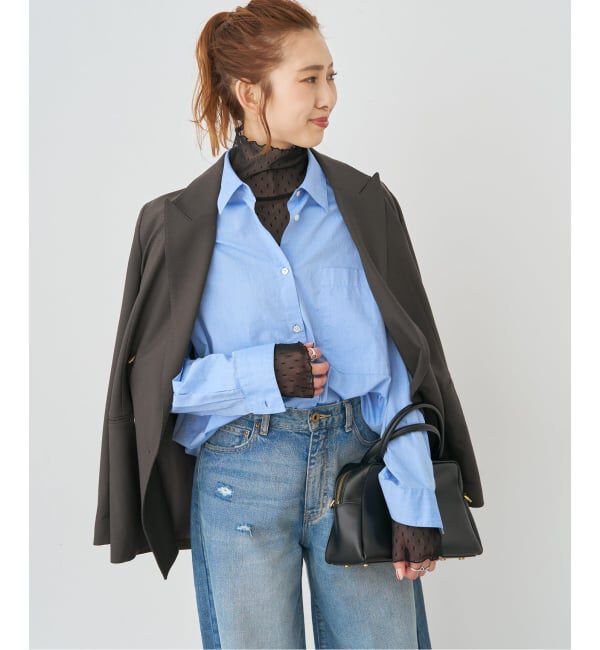 Spick and Span「《追加》ドットチュールハイネックプルオーバー」|Tシャツ・カットソー|