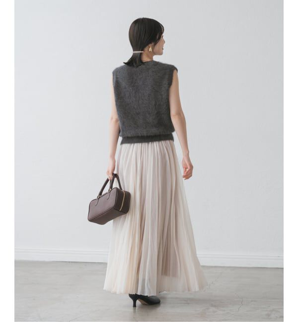 NOBLE「FOX/Caファーニットフロントボタンベスト」|ベスト・ジレ|