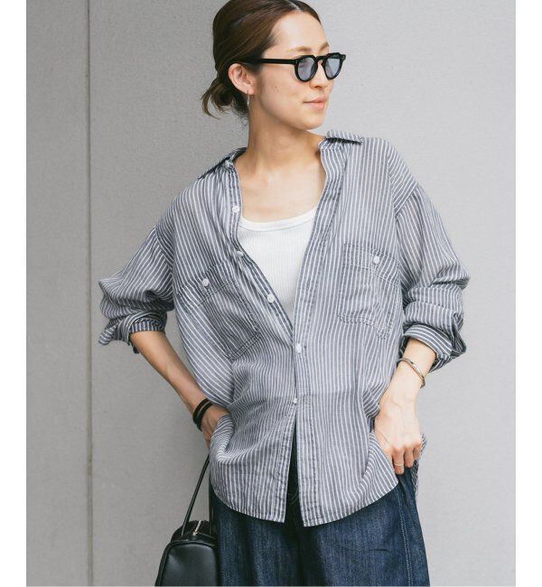 FRAMeWORK「PAYDAY /ペイデイ 別注シアーワークシャツ」|シャツ・ブラウス|サックスブルー