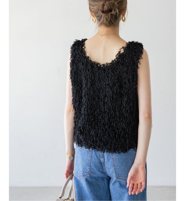 NOBLE「《追加》【洗える】フェザーヤーンタンクトッププルオーバー2」|シャツ・ブラウス|