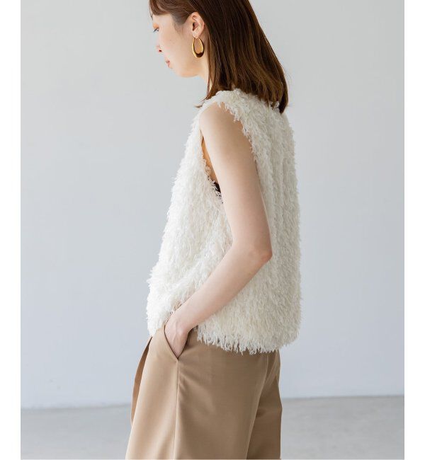 NOBLE「《追加》【洗える】フェザーヤーンタンクトッププルオーバー2」|シャツ・ブラウス|