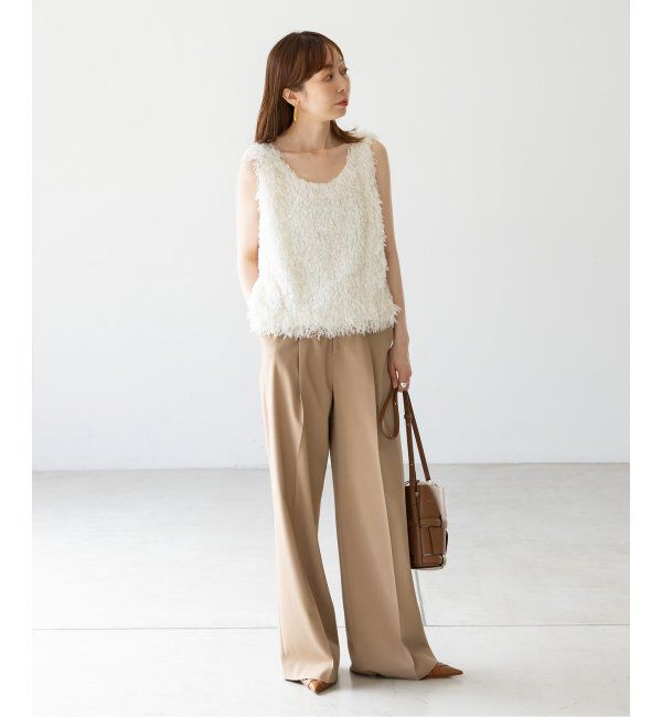 NOBLE「《追加》【洗える】フェザーヤーンタンクトッププルオーバー2」|シャツ・ブラウス|