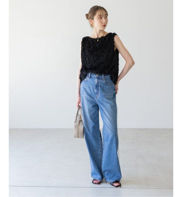 NOBLE「《追加》【洗える】フェザーヤーンタンクトッププルオーバー2」|シャツ・ブラウス|