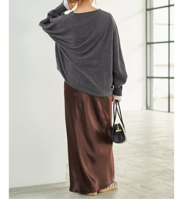 Spick and Span「《追加》CHESSルーズボートネックプルオーバー」|ニット・セーター|