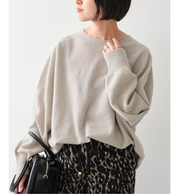 Spick and Span「《追加》CHESSルーズボートネックプルオーバー」|ニット・セーター|