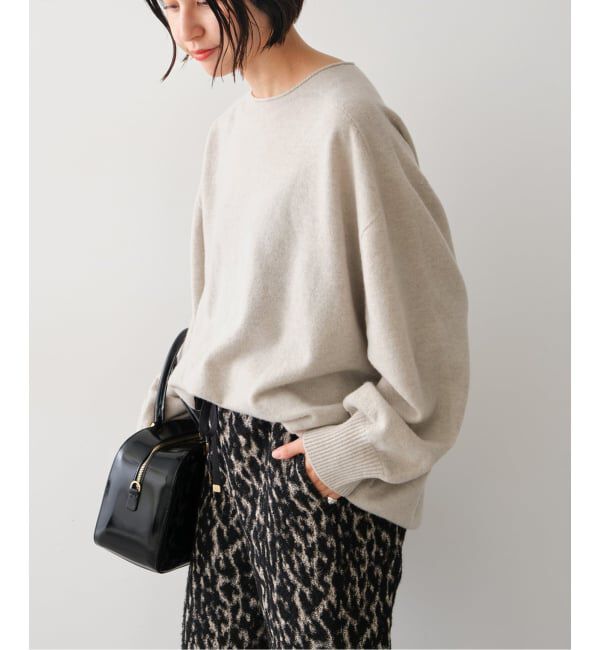 Spick and Span「《追加》CHESSルーズボートネックプルオーバー」|ニット・セーター|