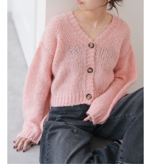 Spick and Span「TRICOTS JEANMARC/トリコットジーンマルク 別注カーディガン」|カーディガン|ピンク
