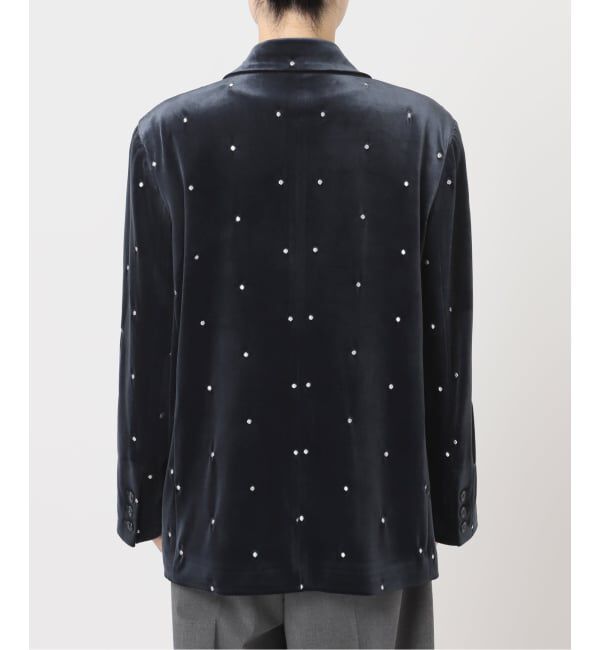 U by SPICK&SPAN「ドット刺繍ベロアジャケット」|テーラードジャケット|