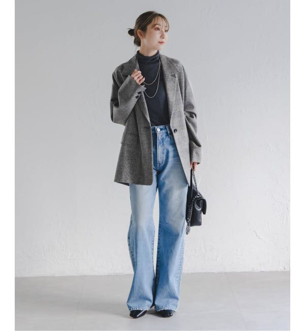 NOBLE「《追加》オーバーサイズチェックジャケット」|テーラードジャケット|