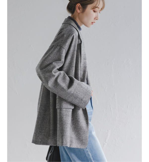 NOBLE「《追加》オーバーサイズチェックジャケット」|テーラードジャケット|