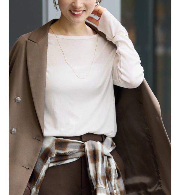 FRAMeWORK「コットンシルクMixリブTee」|Tシャツ・カットソー|