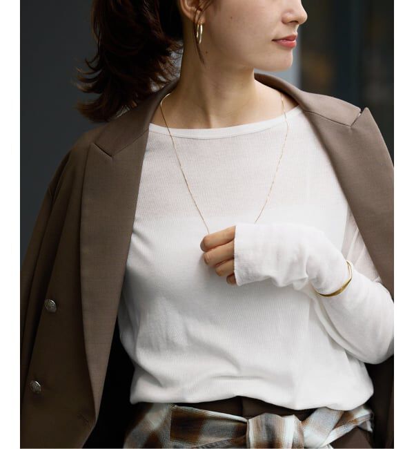 FRAMeWORK「コットンシルクMixリブTee」|Tシャツ・カットソー|