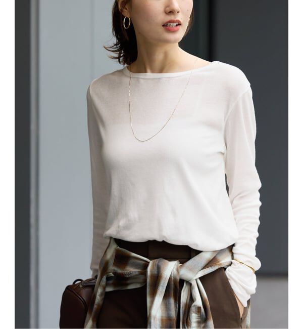 FRAMeWORK「コットンシルクMixリブTee」|Tシャツ・カットソー|