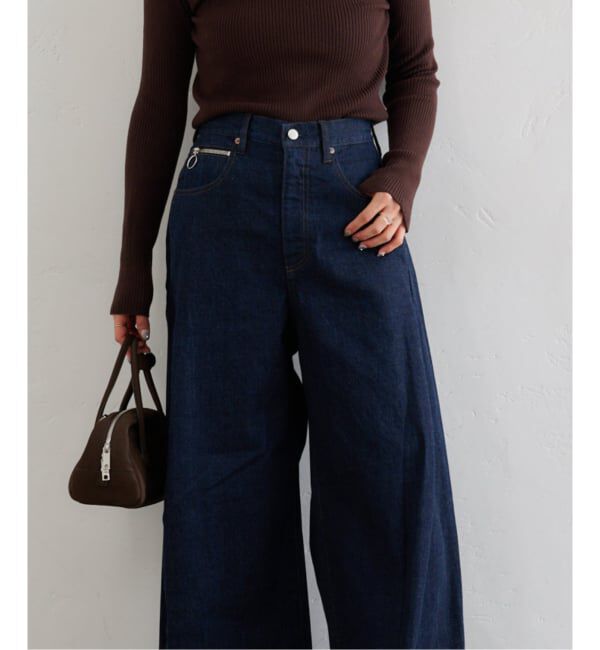 U by SPICK&SPAN「フローストルーズバレルレッグデニム」|デニム|