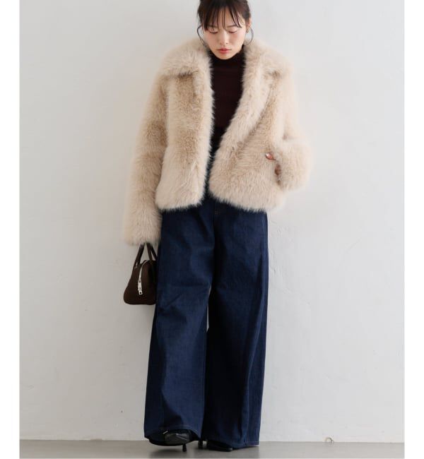 U by SPICK&SPAN「フローストルーズバレルレッグデニム」|デニム|