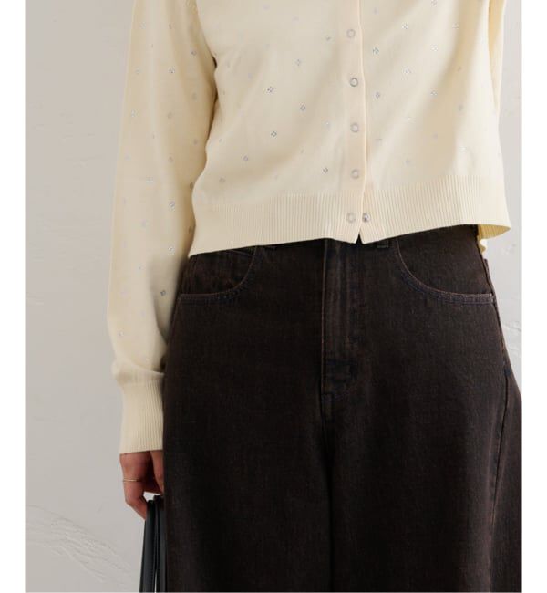 U by SPICK&SPAN「フローストルーズバレルレッグデニム」|デニム|