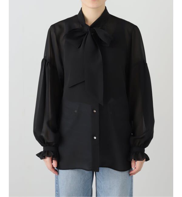 Spick and Span「エアリーシフォンボウタイブラウス」|シャツ・ブラウス|