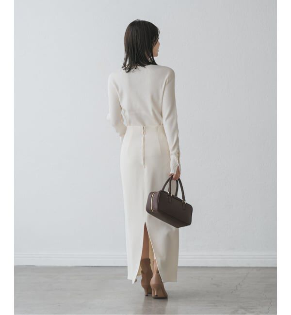 NOBLE「《WEB＆日本橋店限定・追加予約》ボタンディテールタイトリブニット」|ニット・セーター|