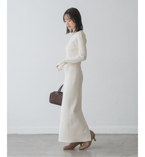 NOBLE「《WEB＆日本橋店限定・追加予約》ボタンディテールタイトリブニット」|ニット・セーター|