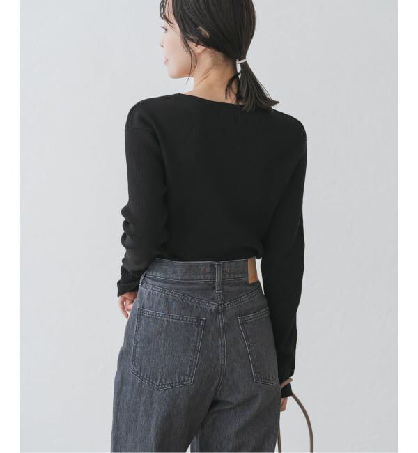 NOBLE「《WEB＆日本橋店限定・追加予約》ボタンディテールタイトリブニット」|ニット・セーター|