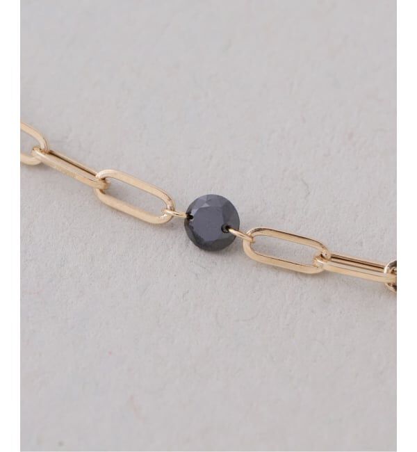 Lilas by Spick&Span「ブラックホールダイヤ5pクリップチェーンネックレス K18」|ネックレス|