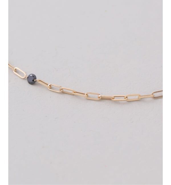 Lilas by Spick&Span「ブラックホールダイヤ5pクリップチェーンネックレス K18」|ネックレス|