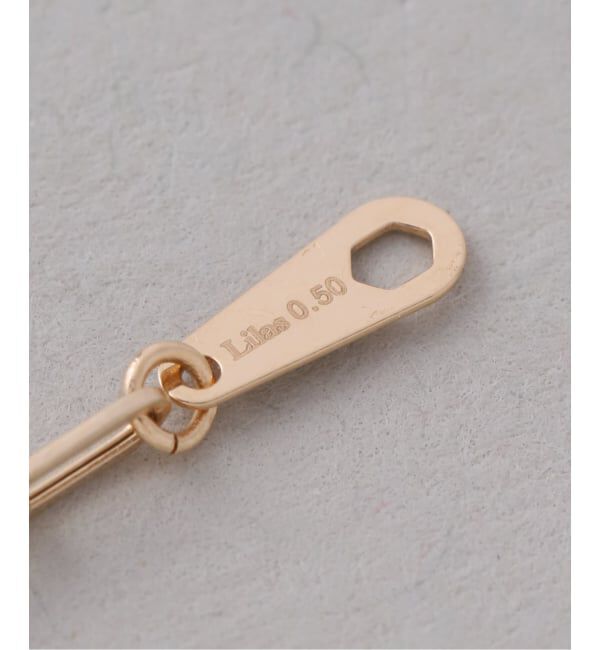 Lilas by Spick&Span「ブラックホールダイヤ5pクリップチェーンネックレス K18」|ネックレス|