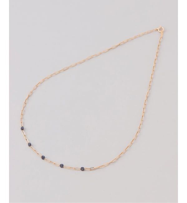 Lilas by Spick&Span「ブラックホールダイヤ5pクリップチェーンネックレス K18」|ネックレス|