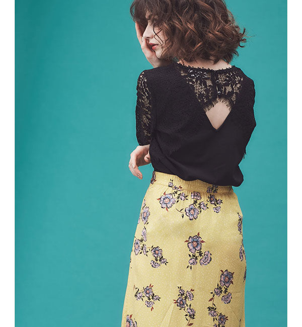 nano･universe「GRACE&MILA/袖レースプルオーバー」|シャツ・ブラウス|