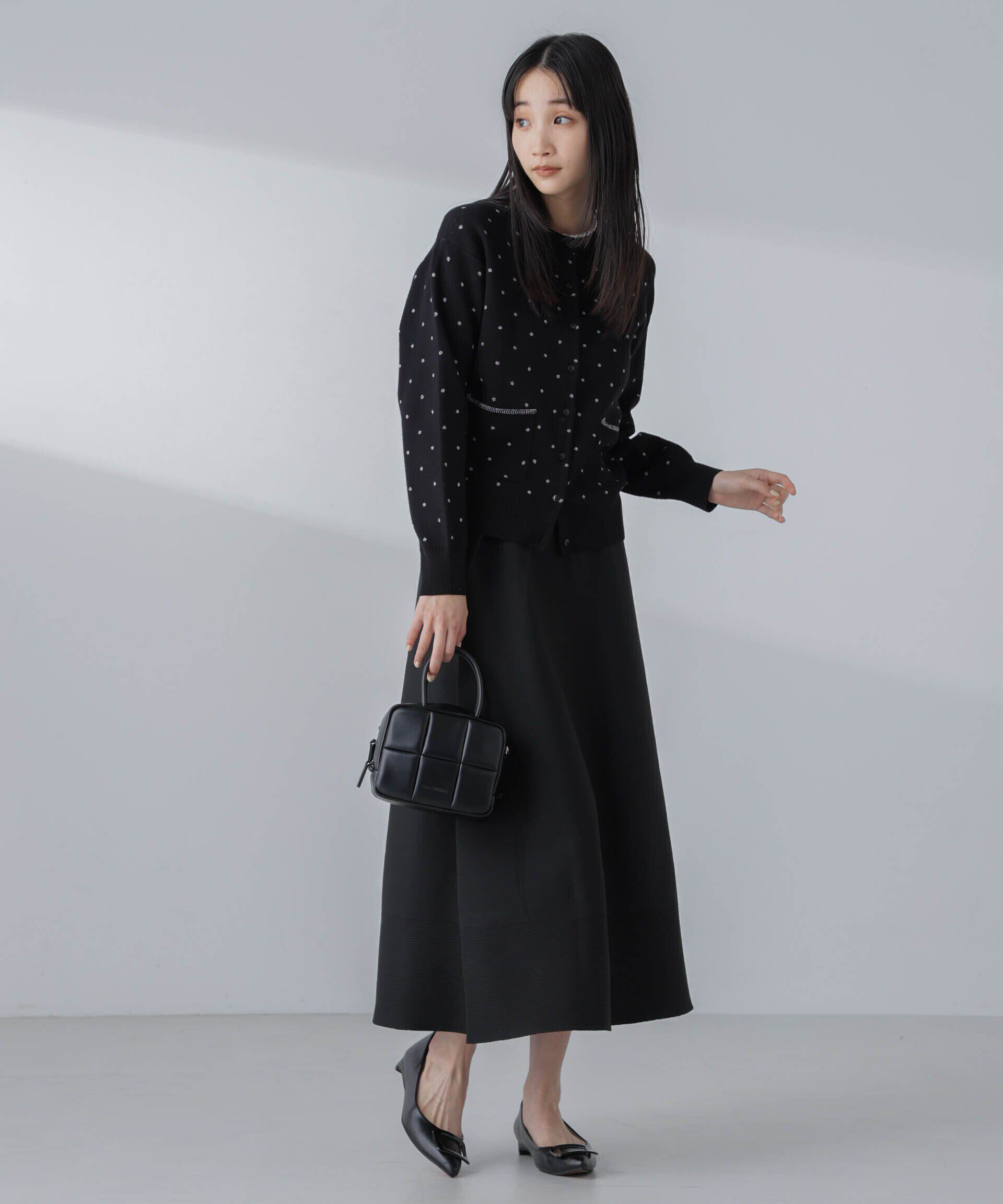 nano･universe「ギャザーフレアニットスカート（セットアップ可）」|スカート|